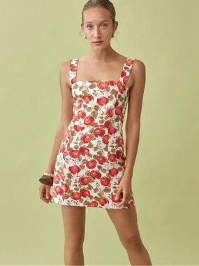 christa cotton sweater dress Reformation Christa Cotton Sweater Dress In Sundried Tomato - 50% Off